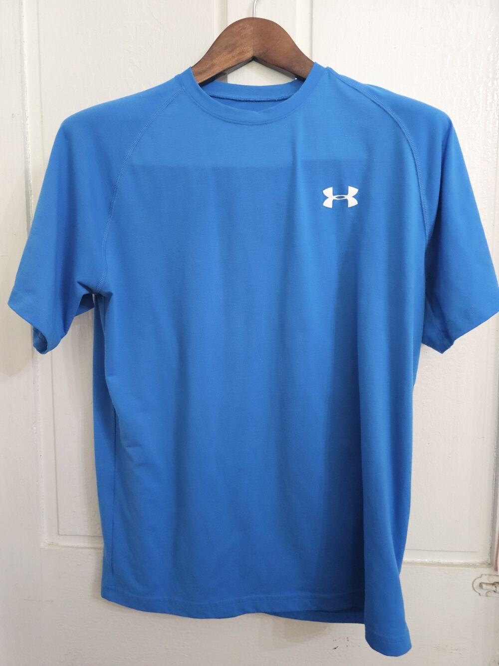 Under Armour Mens T Shirt S Blue HeatGear Raglan Short Sleeve Training Athletic